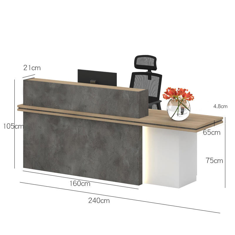 Hera 2.4M Reception Desk Counter Desks- Right