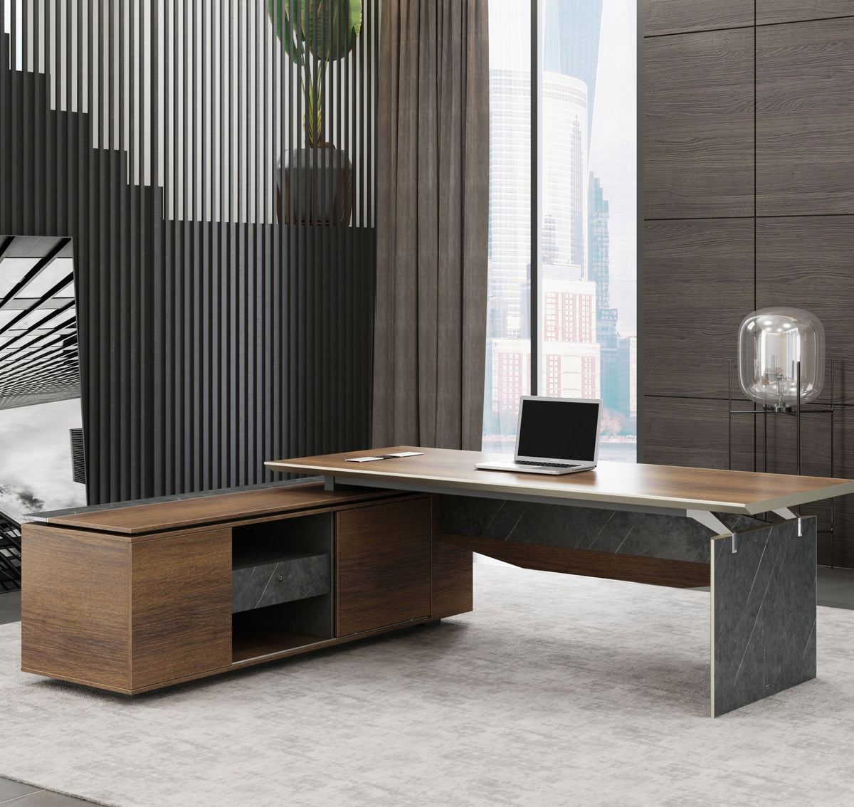 DreasyTech KNIGHT Executive Desk 2.4M Office Desks Furniture Melbourne Brisbane