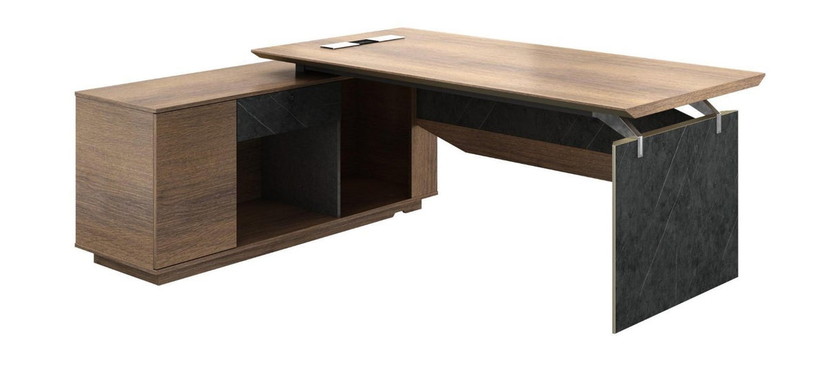 Knight Executive Office Desk 1.8M With Return Brown Oak